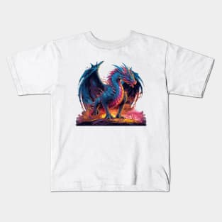 Prismatic Guardian: The Colorful Dragon Chronicles Kids T-Shirt